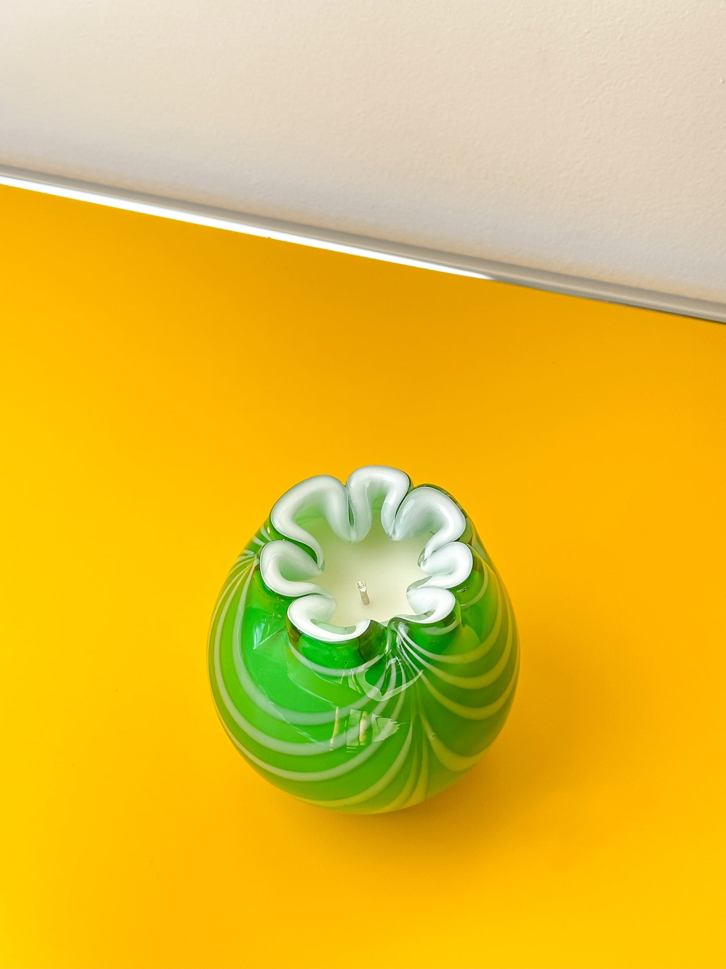 Italian Swirled Glass, Green
