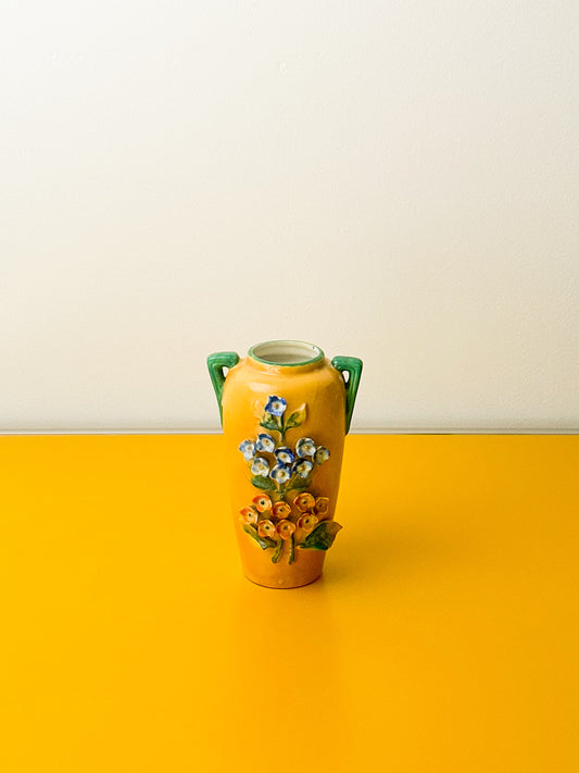 Floral Yellow Vase